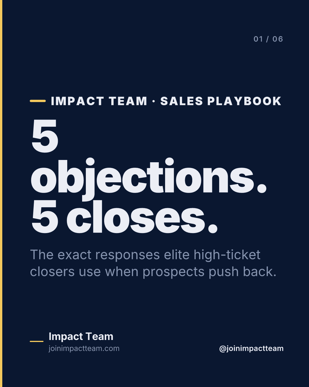Objection Playbook slide 1